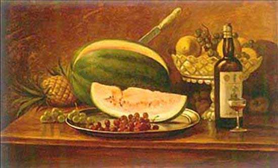 Benedito Calixto Fruit and wine on a table oil painting image